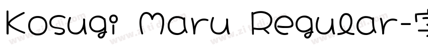 Kosugi Maru Regular字体转换